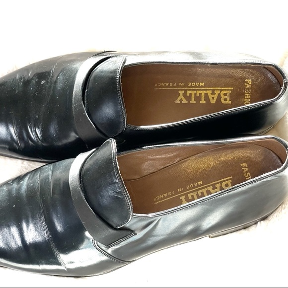 Rochester Bally Mens Shoes Black Sz. 8M S - Picture 2 of 15